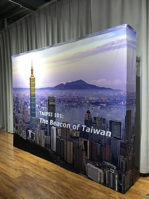 Tension Fabric Pop Up Display Backdrop Stand 3x4 For Wall Advertising Exhibition