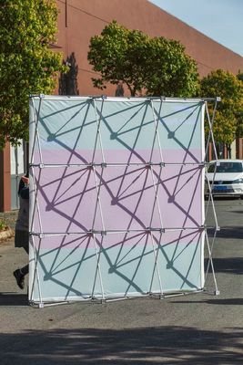 Portable POP Up Backdrop Banner Stand 3x3 For Event Advertising