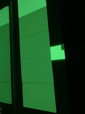 Coated Eco-solvent/UV printable 1x1.2m PVC photoluminescent rigid sheet panels 1.1mm glow in the dark sheets  4-12 hours for Emergency/Fire Extinguisher  Signs